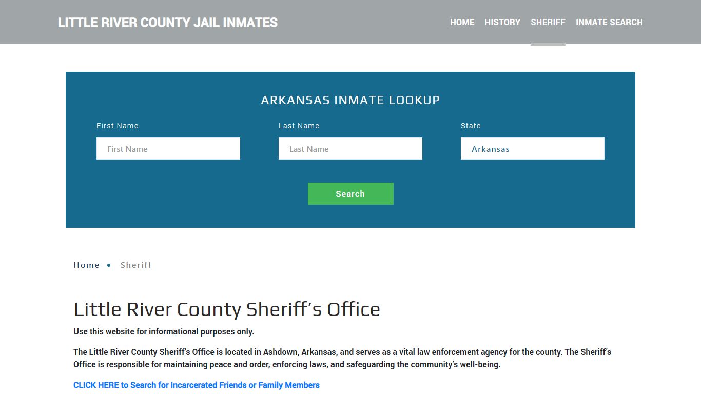 Little River County Sheriff, AR Arrest Warrant Lookup